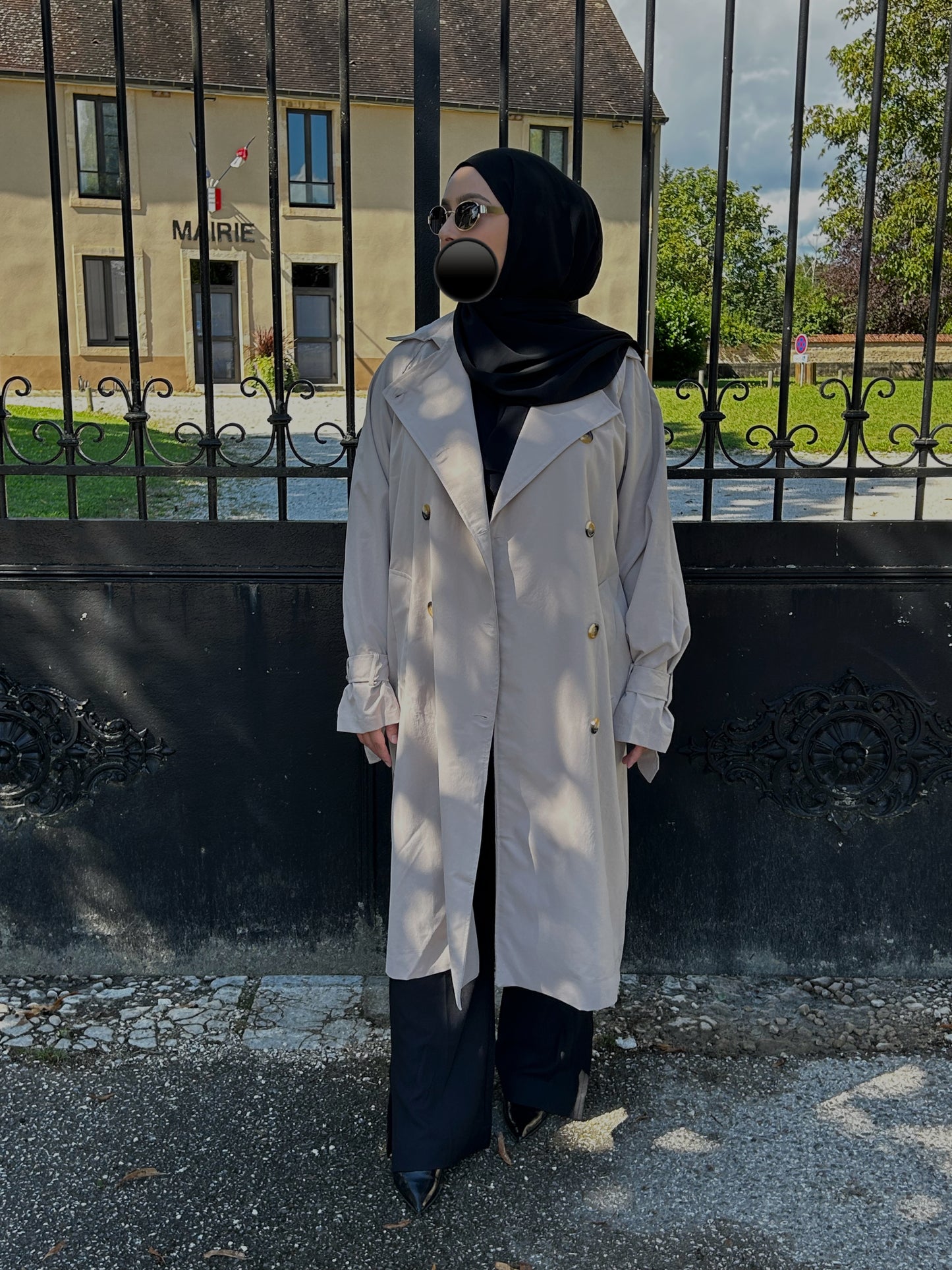 Trench coat long beige